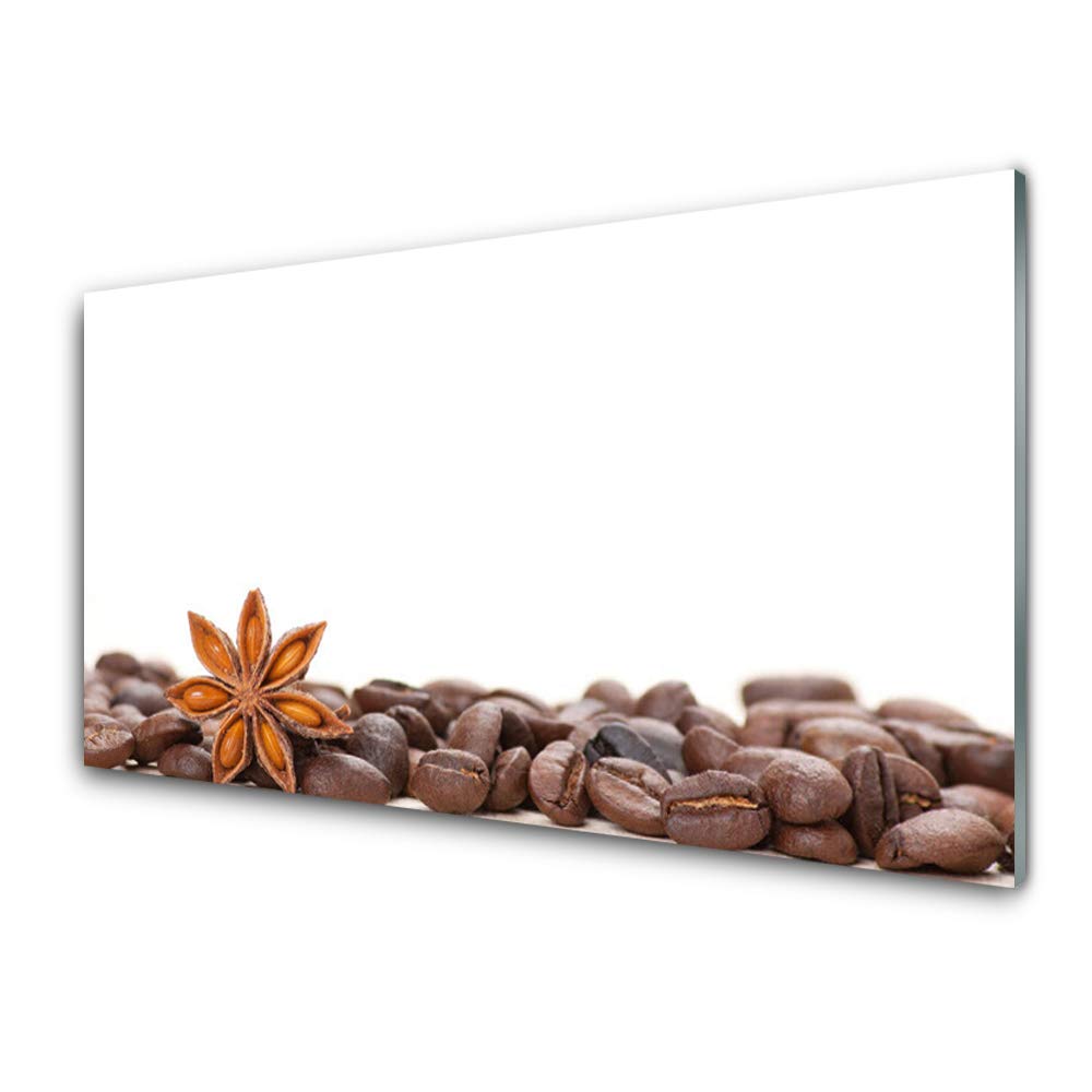 Tableau mural moderne en verre acrylique 100x50cm aux finitions parfaites avec design café
