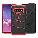 ZIZO Bolt Series for Galaxy S10 Case with Kickstand Holster Lanyard - Black & Red