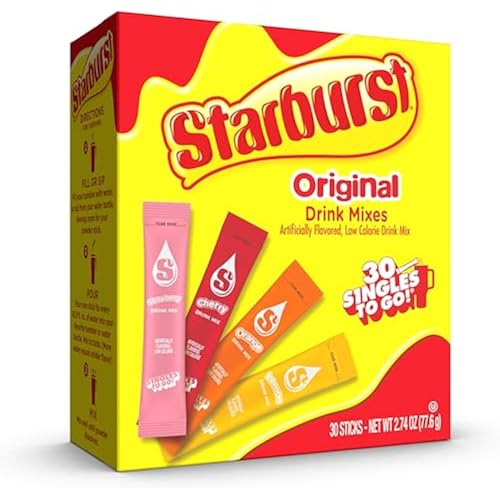 Singles To Go! Starburst Water Drink Mix, Original Variety Pack, 30 Count