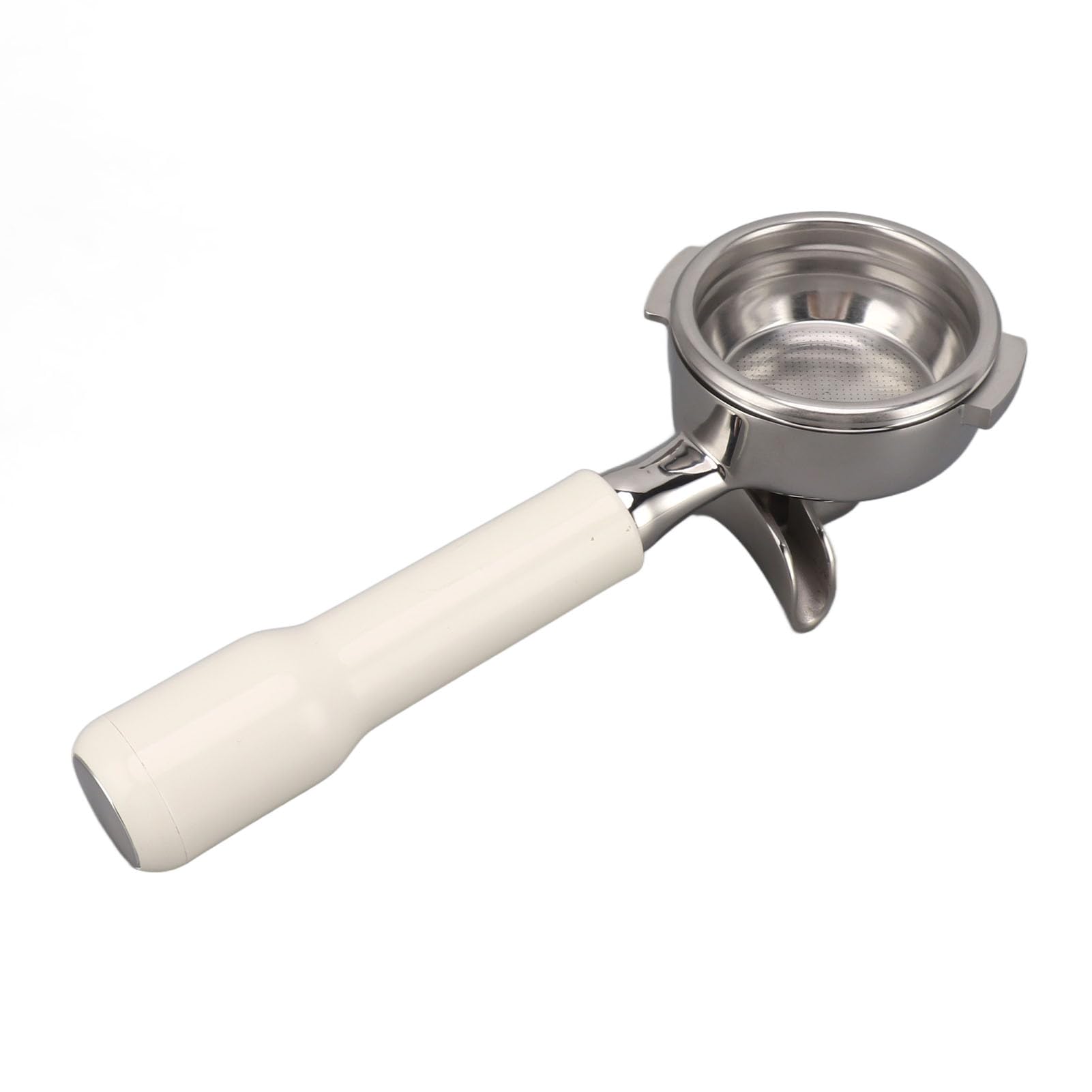 Topiky Portafiltro de café de 54 Mm, Portafiltro de café de Acero Inoxidable, Portafiltro de 2 Orejas, Portafiltro Desmontable, Apto para Nuova, Extrae Dos Tazas de café (Blanco)