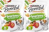 Beneful Purina Made in USA Facilities Dog Training Treats, Baked Delights Snackers - 36 oz. Pouch (Pack of 2)