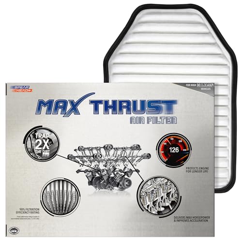 Spearhead Max Thrust Engine Air Filter Replacement | Fits 2007-2017 Wrangler 2018 Wrangler JK | OEM Fit & High Dust Holding Capacity (MT-348)
