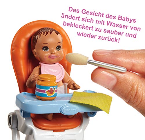 Mattel Barbie FHY99 "Skipper Babysitters Inc." Puppen und Hochstuhl Spielset (schwarzhaarig) – Bild 4