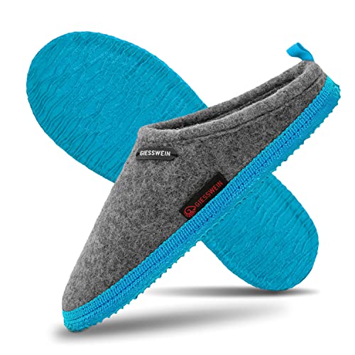 GIESSWEIN WOOLPOPS-Filz Pantfoffeln Herren und Damen Rutschfest -...