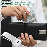 Molain 20 Pack Stainless Steel Money Clip, Black Slim Metal Cash Clip Credit Card Holder Minimalist Front Pocket Wallet for Men - Image 5