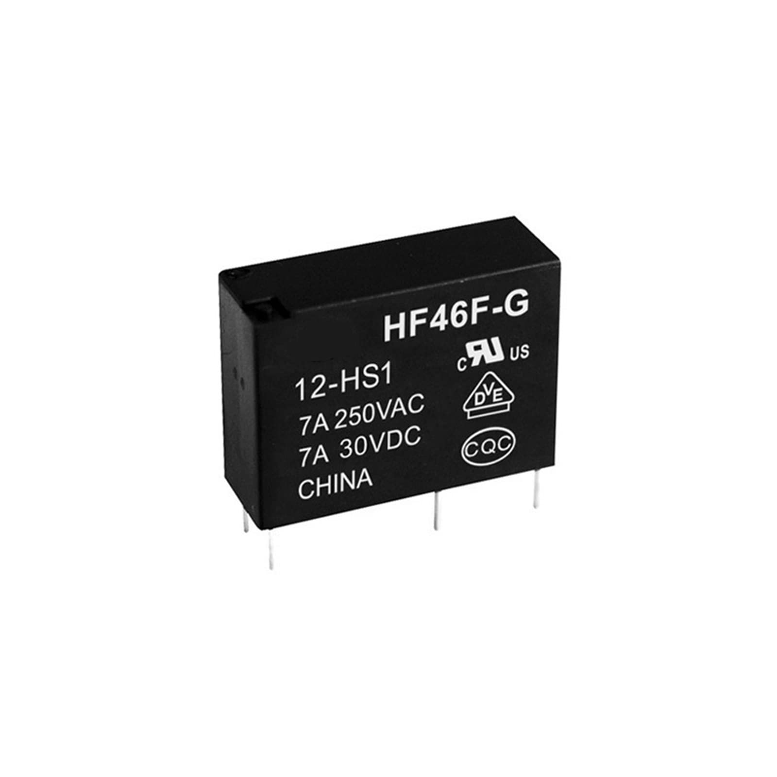 Relais HF46F-G-12-HS1 mini relais 4 pieds 7A miniature pour circuits imprimés domotiques
