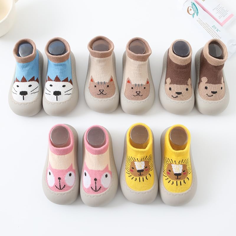 2 Pairs Baby Sock Shoes Infant Boys Girls Non Slip Shoes Slippers Toddler First Walking Shoes Slip-on Sneakers - Image 7