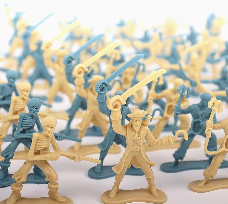 Toyvian Pirate Soldier Model Mini Action Figures Small Pirate Warrior Statues for Tabletop Decoration Scene Layout Props Collecting Home Shelf Display Soldier Figures image 5