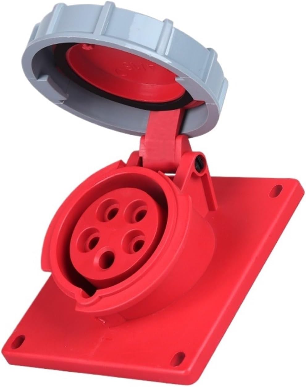 IP67 waterproof oblique concealed industrial socket 5-core 16A/32A aviation male and female docking 380V(16A plug)