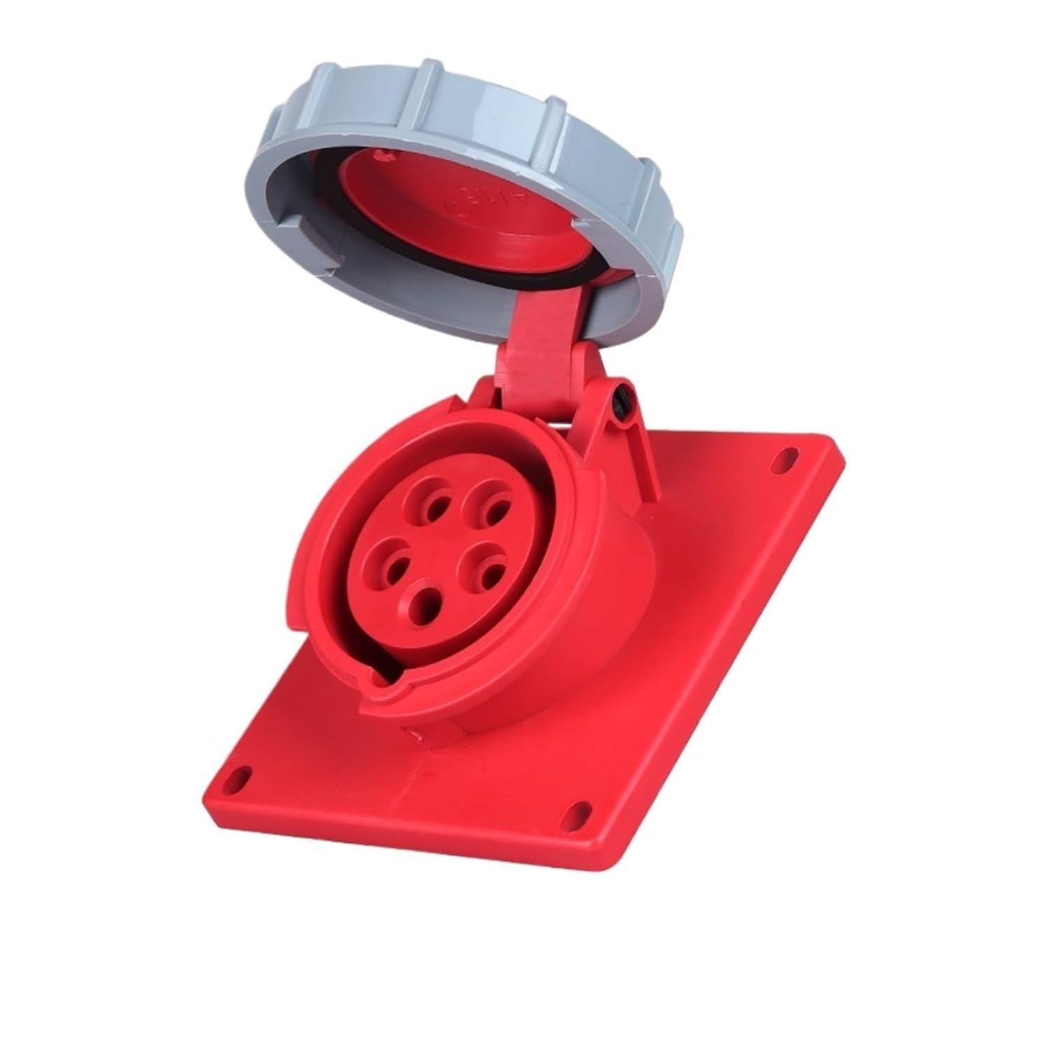 IP67 Waterproof Oblique Concealed Industrial Socket 5-core 16A/32A Aviation Plug Male and Female Docking 380V(16A Concealed Inclined seat)
