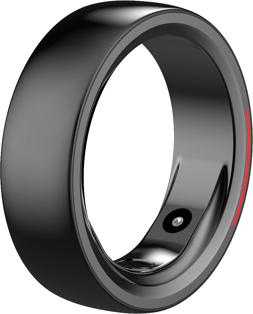 Bague connectée fitness coloris noir – Taille 10 (US) / 62-63 (FR) [Newgen Medicals]
