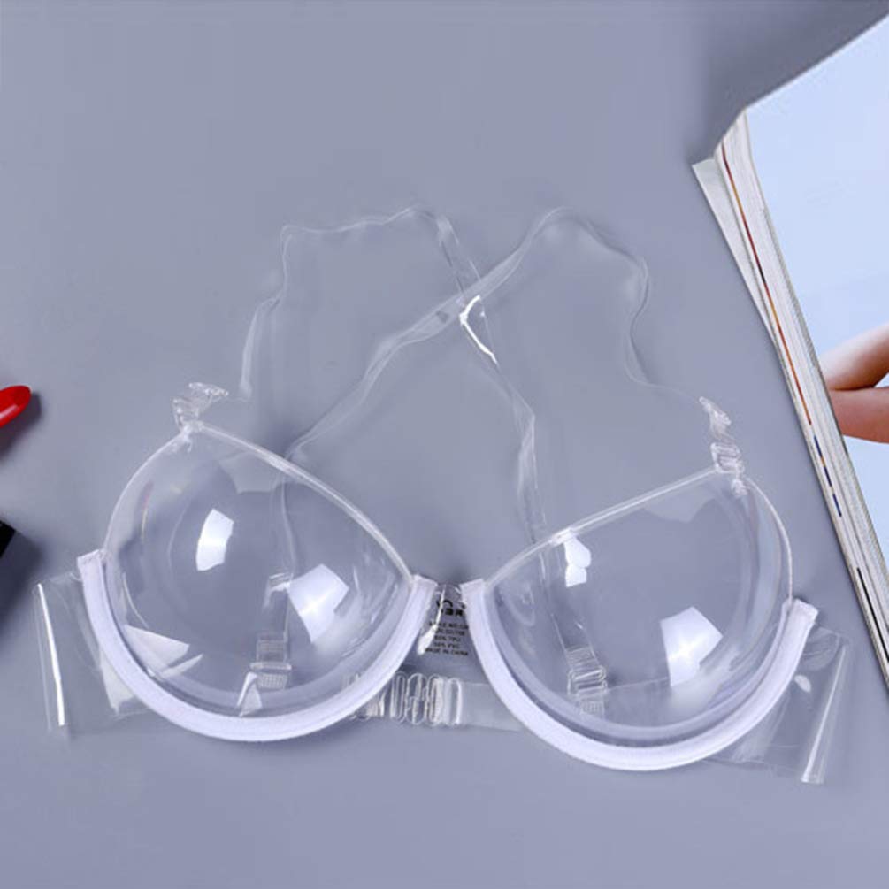 PRETYZOOM Soutien-gorge transparent pour femme - Soutien-gorge transparent - Réglable - Soutien-gorge jetable - Taille 34