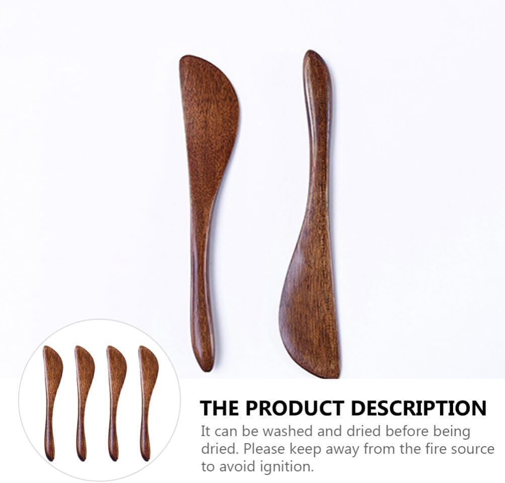 UPKOCH 8pcs Wooden Jam Knives Butter Spreaders for Breakfast Baking and Dessert Shops for Spreading Cheese Honey