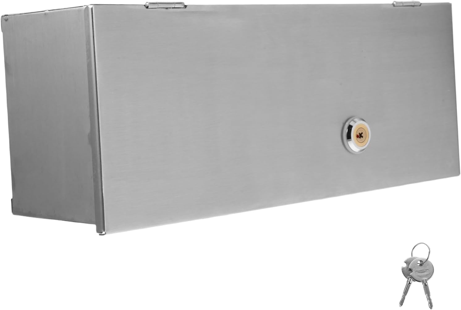 NUOBESTY Robust Stainless Steel Socket Splashproof Box Locking Outlet Cover Electrical Outlet Protection for Homes Offices