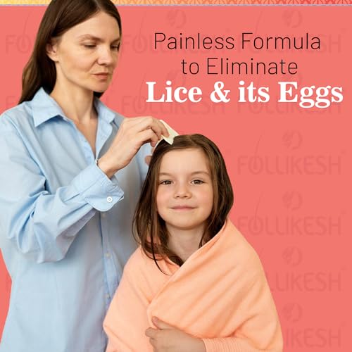 Image of Healing Pharma - Follikesh Anti Lice Hair Oil | Ayurvedic Hair Oil | Single Wash Lice Treatment | Safe for Kids | Removes Lice & their Eggs | Free Lice Comb (30ml Pack of 3)