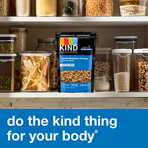 Kind Healthy Grains Granola, Vanilla Blueberry Clusters with Flax Seeds, Gluten Free, Healthy Snack Mix, 6g Protein, 11oz, 3 Count - image 7