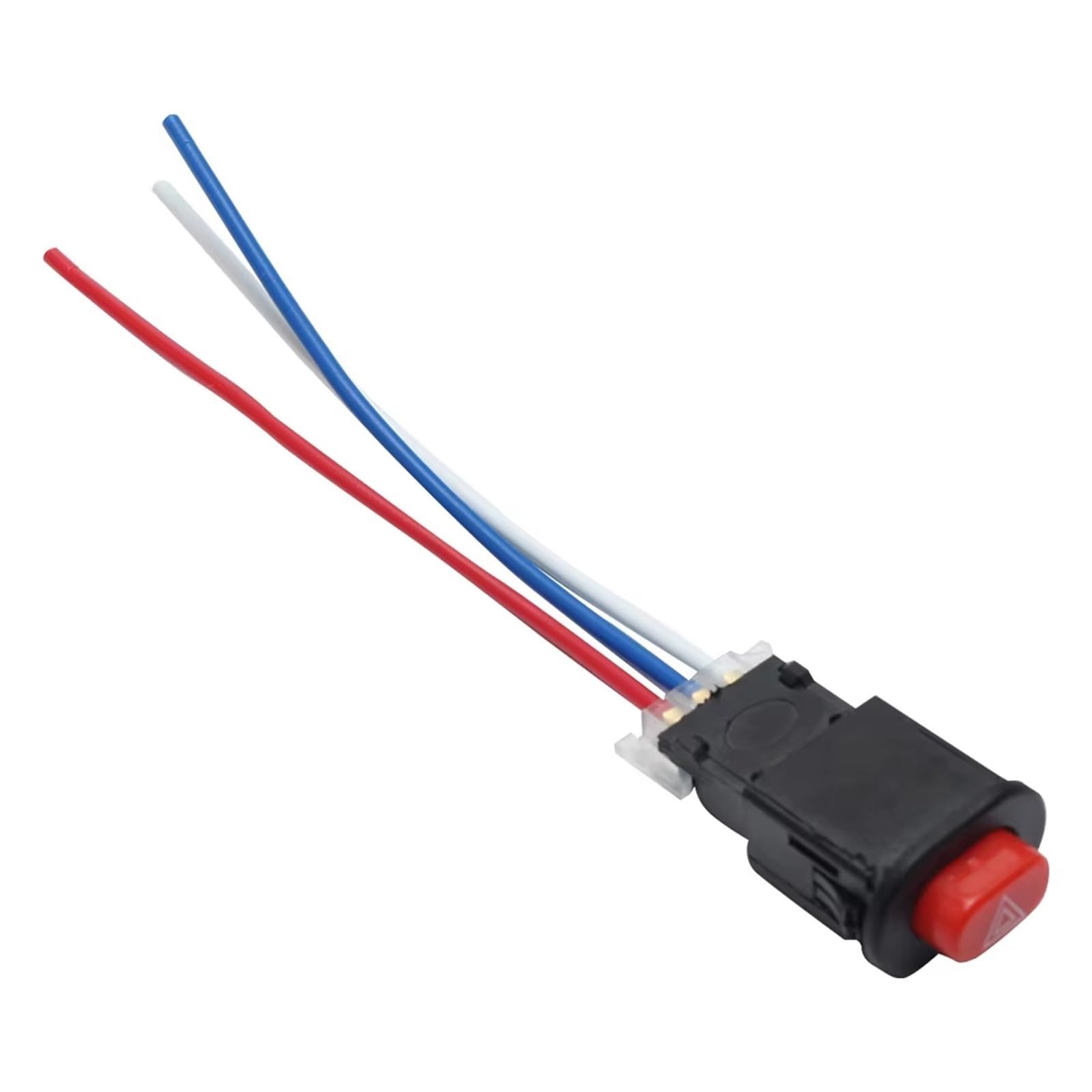 Interrupteur de guidon de moto Lot De 10 Interrupteurs D'avertissement Universels Pour Moto 12 V-24 V 5 A Double Flash Et Feux De Détresse Pour Pièces De Rechange, Bouton De Fin D'allumage