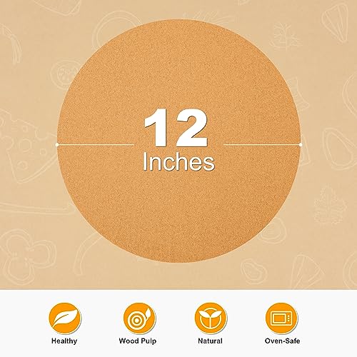 SMARTAKE 200 Pcs Unbleached Parchment Paper Baking Sheets Round, 12 Inches Non-Stick Precut Baking Parchment, for Baking Grilling Air Fryer Steaming Bread Cup Cake Cookie and More