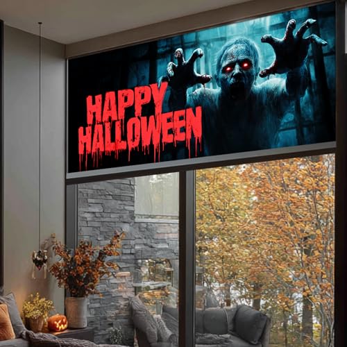 Película decorativa para ventana Halloween Zombie 39.3x17.7 in miniatura 5