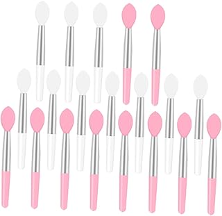 WOONEKY 20 Pçs Escova Labial De Silicone Mini Ferramentas Brilho Labial Mini Pincéis De Maquiagem Varinha De Silicone Varinha Labial Escova De Bálsamo Labial Escova De Limpeza Facial