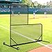 L Screen Baseball Screen Pitching Screen for Batting Cage Pitcher Protection 84x84 ft Protector Net Includes Portable Carry Bag Training Ball
