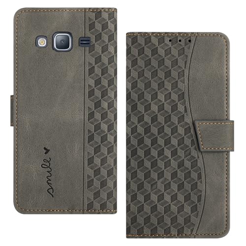 Radoo Funda Samsung Galaxy J7, Funda Tapa Libro Móvil Carcasa PU Cuero para Samsung Galaxy J7, Tipo Libro Flip Wallet Case (Fresno)