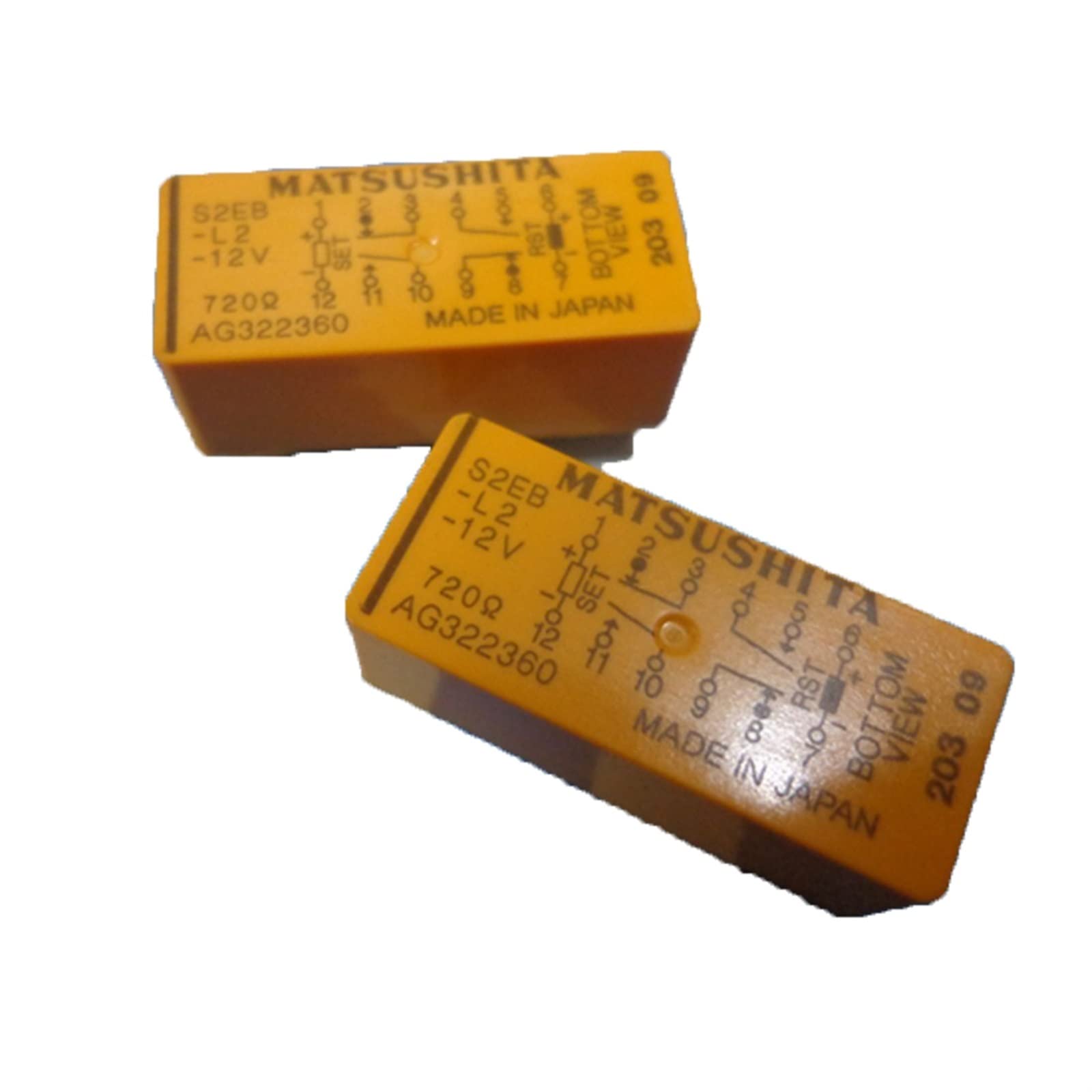 Relais S2EB-L2-12V contre les pannes de circuit imprimé DC12V DIP12 en lot de 2