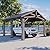 Aoxun 12' x 16' Outdoor Cedar Wood Carport, Heavy Duty Galvanized Steel Top Gazebo Car Port, All-Weather Permanent Wooden Pavilion Shelter for Car, Tractors