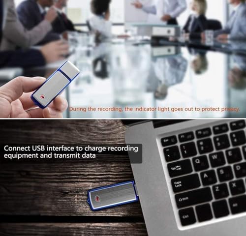 Image of DDLC HD Plus Mini USB Voice Recorder | 8GB Storage in-Built Small Sized Portable Recorder | 6 Hrs Battery Backup Audio Recording Device (USB 8gb)
