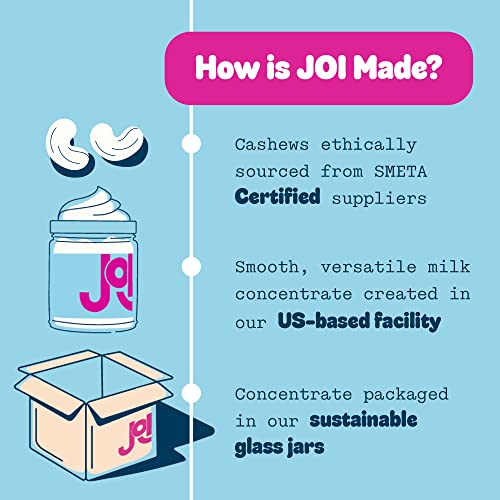 Unsweetened Almond Cashew Concentrate Bundle By Joi - 3-Pack X 27 Servings - Vegan, Kosher, Shelf-Stable, Keto-Friendly, And Gluten-Free #TOP3