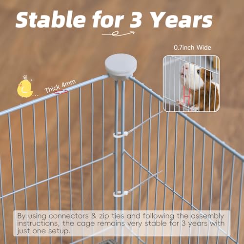 FURRYCAVE Gaiolas para Coelhos de Porquinhos da Índia com Forro Corrugado 10 Pés Cnc Pequeno Cercadi