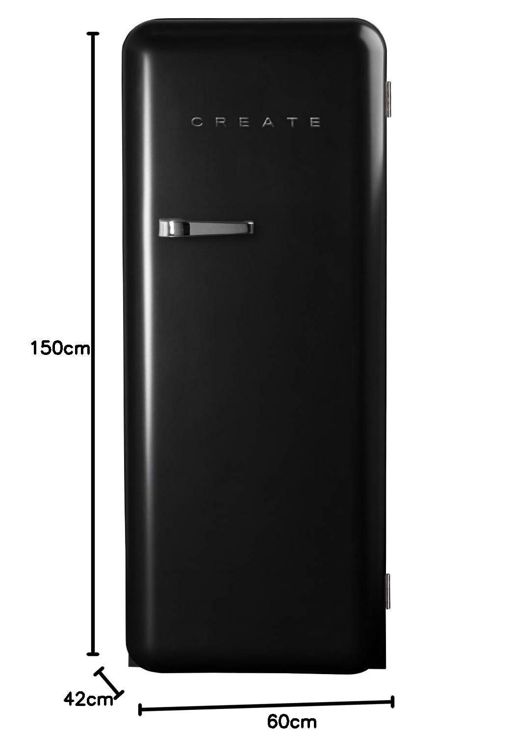 CREATE / RETRO FRIDGE 150 WOOD/Frigorífico blanco roto maneta madera con congelador 281L / 102W. bajo consumo. diseño vintage. 150cm. 3 estantes. regulador temperatura. botellero. 60x60x150cm — view 88
