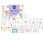 MAM Grow with Baby 15-Piece Gift Set, Newborn 0-4 Months, Anti-Colic Bottles and Silicone Nipples SkinSoft, Newborn Essentials Must Haves, Unisex