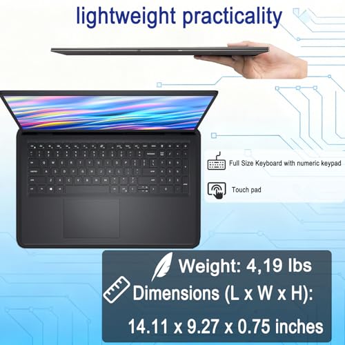 Image of Dell 15.6 inch FHD Touchscreen Laptop • Intel Core i5-1334U (10 cores) • 8GB RAM • 256GB PCIe SSD • SD Card Reader • Intel Iris Xe Graphics • 9H Battery • Wi-Fi 6 • Copilot AI • Win 11