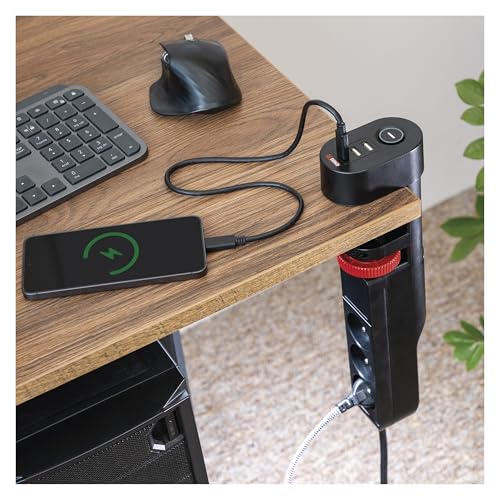 Multiprise USB C charge rapide EMOS 3 prises avec interrupteur noir - 2