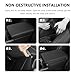 Upgraded Car Center Console Cover,Microfiber Leather Car Armrest Cover Cushion with 2 Storage Bags,Car Armrest Storage Box Interior Accessories for Most Vehicles (Black)