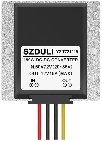 60V72V to 12V DC Power Converter 20-85V to 12V car Power Step-Down Module 72V to 12V car Power Regulator(72V to 12V 15A)