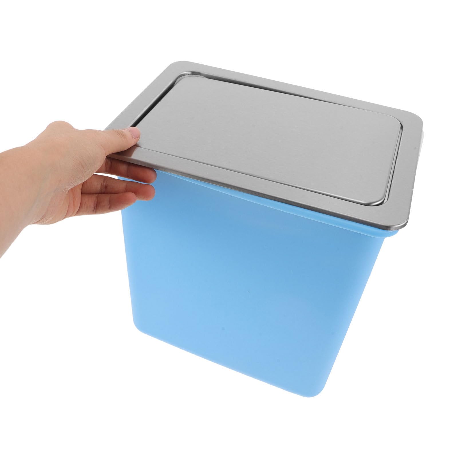 Toddmomy Cubo de Basura para Cocina con Tapa Oscilante de Acero Inoxidable y Diseño Compacto, Adecuado para Restaurantes y Hoteles, con Sistema Fácil de Eliminación de Residuos