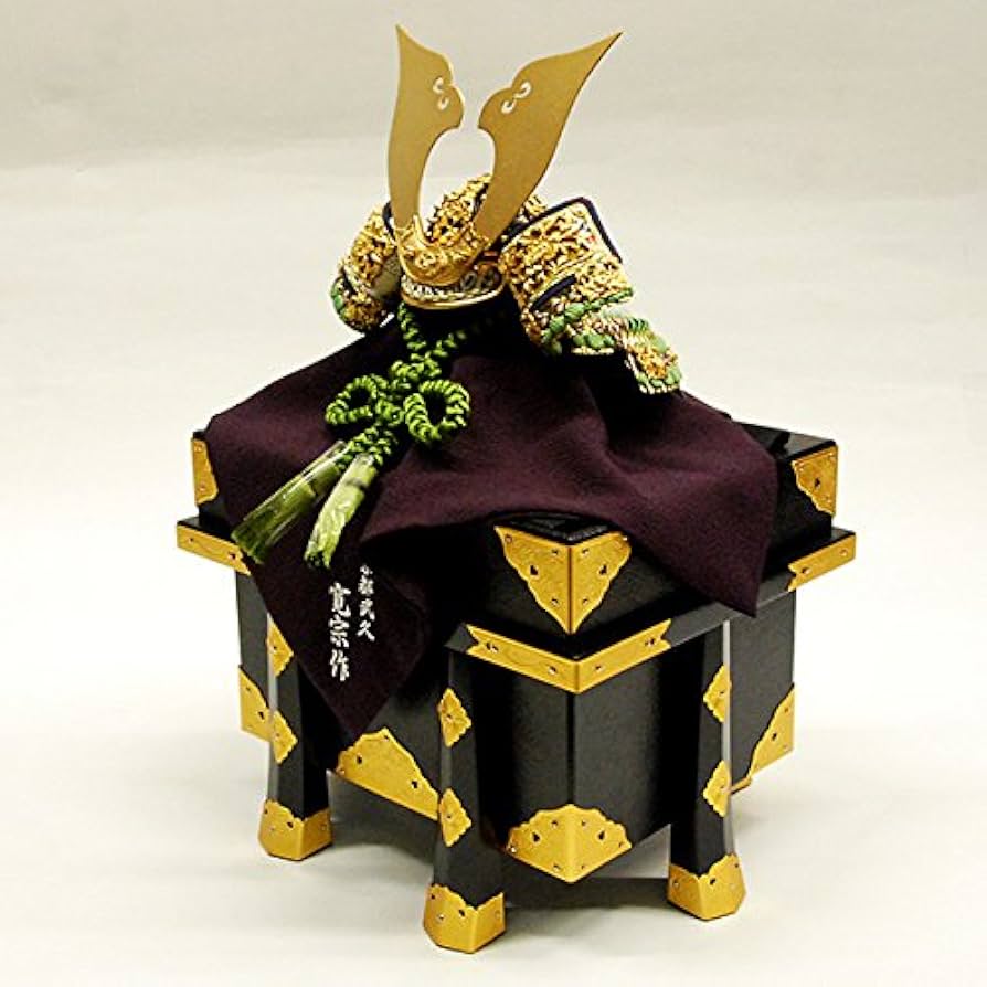 五月人形　平安武久作　兜飾り 五月人形 K-405 京兜平飾り 12号錆珠之兜【京甲冑】｜雛人形、五