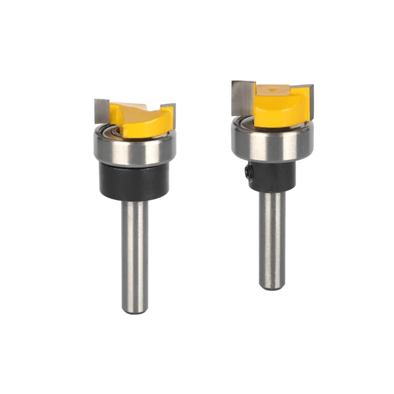 1/2pcs 6MM 6.35MM 8MM Shank D19.05MM Pattern Bit Router Woodworking Milling Cutter for Wood Face Mill Carbide End(2pcs 6mm Shank)