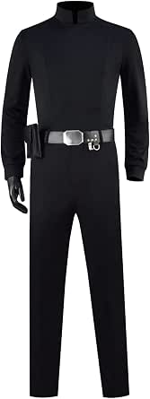 Adult Luke Skywalker Cosplay Costume Men Black Top Pants