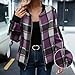 bawilom Womens Fall Fashion Zip Up Sweatshirt Jackets Casual Plaid Coats Long Sleeve Bomber Outerwear Winter Outfits Pockets