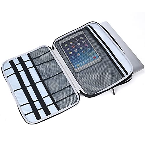 Icozzier 13-13.3 Inch Handle Diamond Foam Laptop Sleeve, Shock Resistant Electronics Accessories Storage Handbag/Stylish Travel Organizer Laptop/Ultrabook/Notebook/Macbook – Black #TOP2