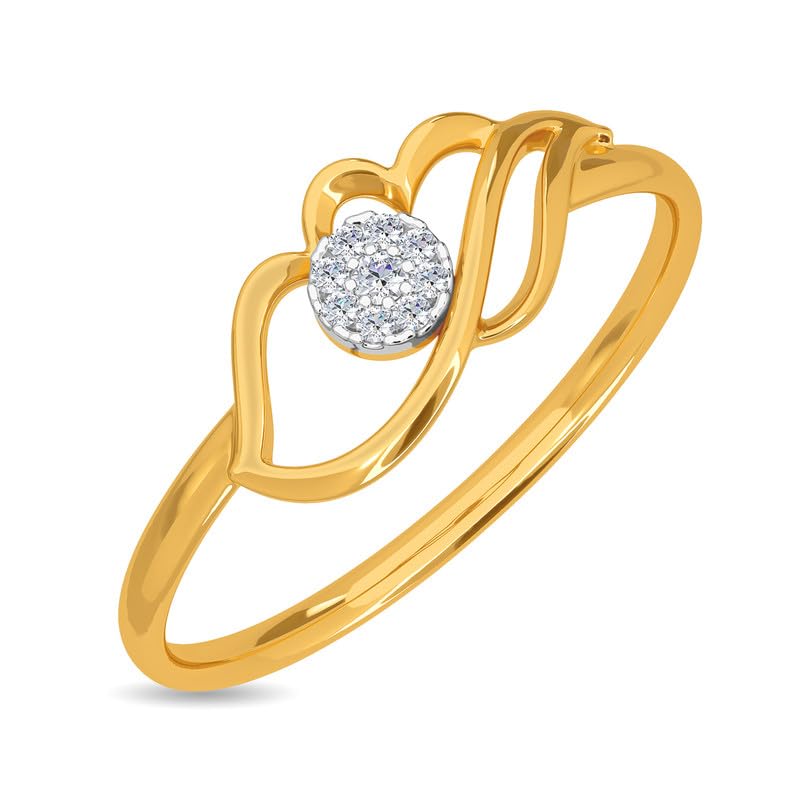 KISNA 18KT Yellow Real Diamond & Gold Ring for Women | Enhanced Curve S9 (B095K4GM8Y) Amazon Price History, Amazon Price Tracker