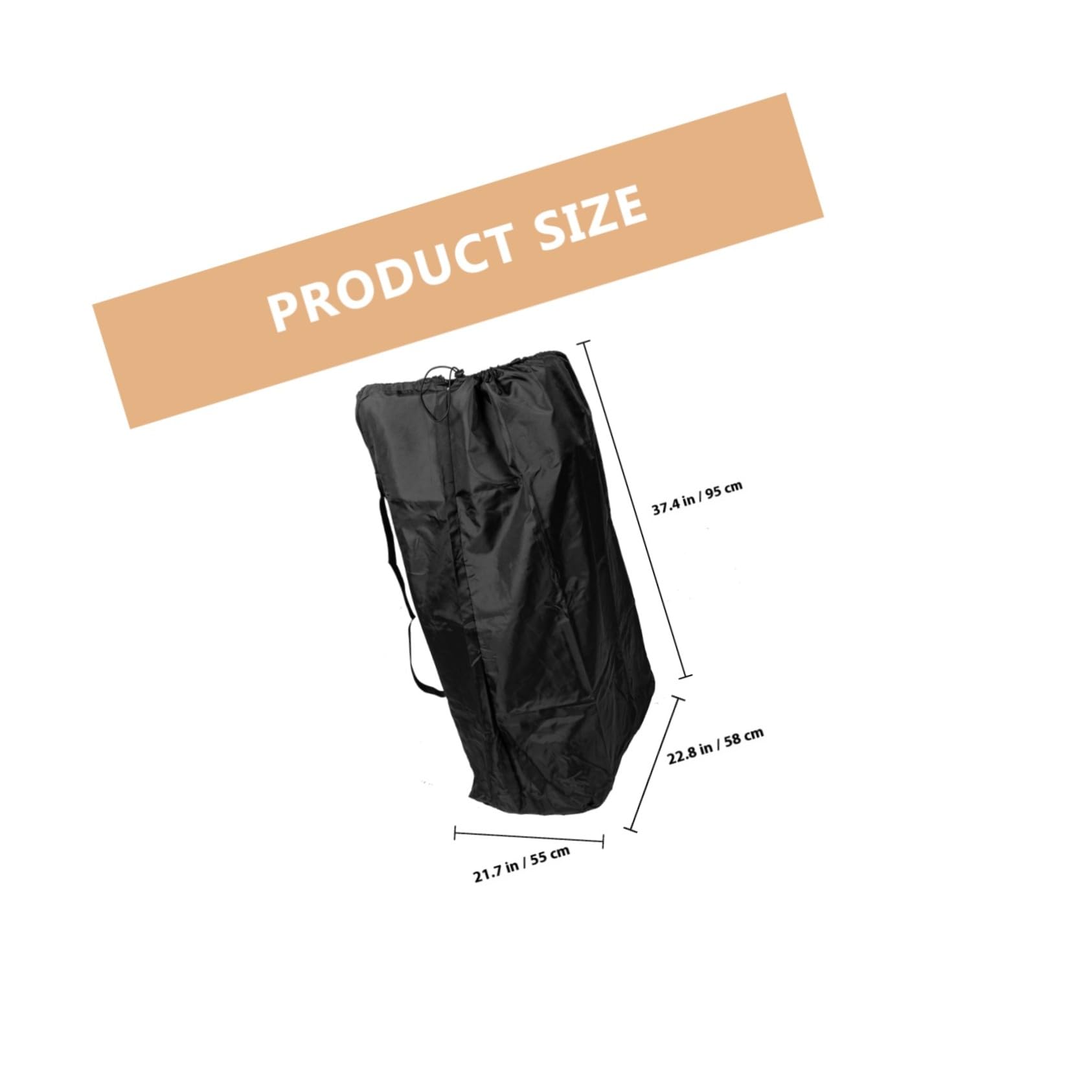 Borsa da Viaggio e Tracolle Doppie in Nylon per Passeggino Nero Chiusura Regolabile Protezione Rinforzata per Viaggi in Aereo e Spostamenti Carrozzina