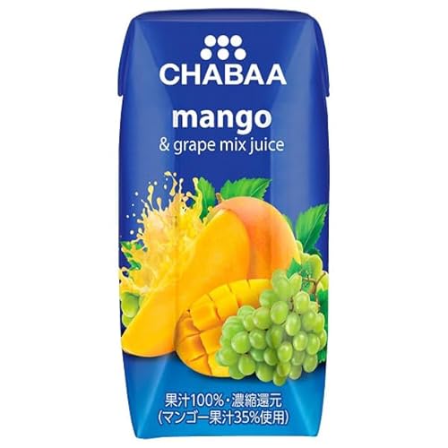 HARUNA(�n���i) CHABAA(�`���o) 100%�~�b�N�X�W���[�X �}���S�[ 180ml���p�b�N×36�{��×(2�P�[�X)