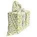 ABAKUHAUS Botánico Bolsa de Regalo para Baby Shower, Los alimentos tropicales Sketches, Tela Estampada con 3 Moños Reutilizable, 70 cm x 80 cm, Amarillo Verde Gris