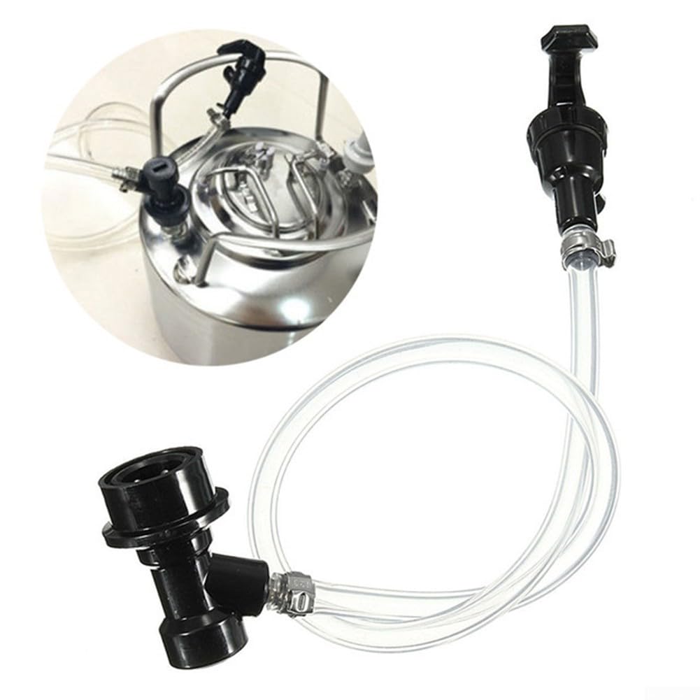 Set di attrezzi per linea birra, trasparente, con rubinetto da picnic, blocco a sfera, fusto per birra fatta in casa (50,8 cm)