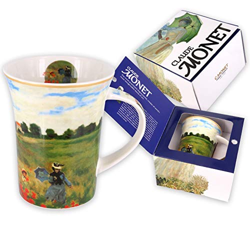 Carmani - Taza de café o té de porcelana con Monet "Amapolas" 350 ml Cover