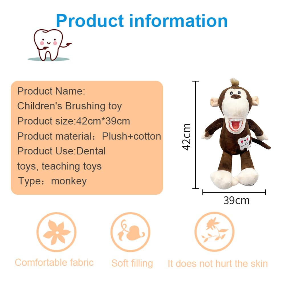 Muñeca de Peluche de Hada de Dientes, Peluche Dental de presentación de Salud bucal, marioneta de Mono, Hada Dental